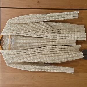 Lauren Manoogian Bubble Ribbed Knit Cardigan, Size1, Sandstone, VGUC, Hygee